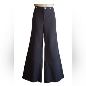 Ralph Lauren Black Cropped Wide Leg Pants